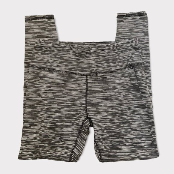Reebok Grey & White Striped Leggings Size M - Picture 2 of 7